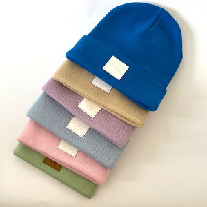 Bonnet uni de couleur unie simple, chapeau tricoté d'hiver de pêcheur - Product Image 3