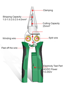 เครื่องดึงสายไฟ YTH-EP01พร้อมเครื่องทดสอบแรงดันไฟฟ้าเครื่องย้ำสายไฟแบบชาร์จไฟได้อัพเกรดพร้อมระบบเตือนภัยและแฟลชตรวจจับ12V-250V ac/dc - Product Image 1