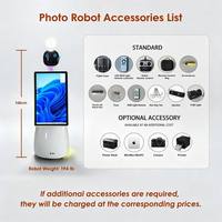 Cabina de Fotos Robótica para Exposiciones, Kiosco de Autoservicio con Impresión Instantánea y Captura de Datos para Marketing en Ferias Comerciales