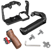 Kit de cage pour caméra Poyinco FX30/FX3 en aluminium noir anti-rayures avec poignées latérales supérieures et rail NATO pour caméras FX30/FX3