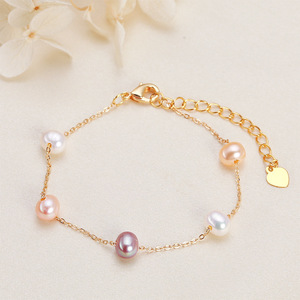 Pulsera de Perlas de Agua Dulce de Lujo para Mujer, Diseño Simple de Cielo Estrellado, Joyería de Moda - Product Image 2