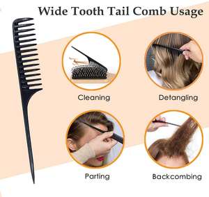 Brosse à <span class=keywords><strong>cheveux</strong></span> en bois, peigne à queue, brosse à <span class=keywords><strong>cheveux</strong></span> en poils de sanglier, brosse à <span class=keywords><strong>cheveux</strong></span> plate pour <span class=keywords><strong>cheveux</strong></span> longs, courts, épais, fins, bouclés, raides, secs, pour hommes et femmes - Product Image 5