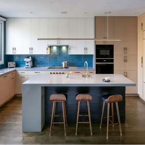 High End Luxury <b>Modern</b> <b>Kitchen</b> Cabinet for Villas Minimalist Design Lacquer Finish - Product Image 1