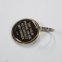 Bedruckter Individueller QR-Code NFC-Schlüsselanhänger und URL-Programmierbarer RFID-Hundeanhänger Epoxy NFC Haustier-ID-Tag