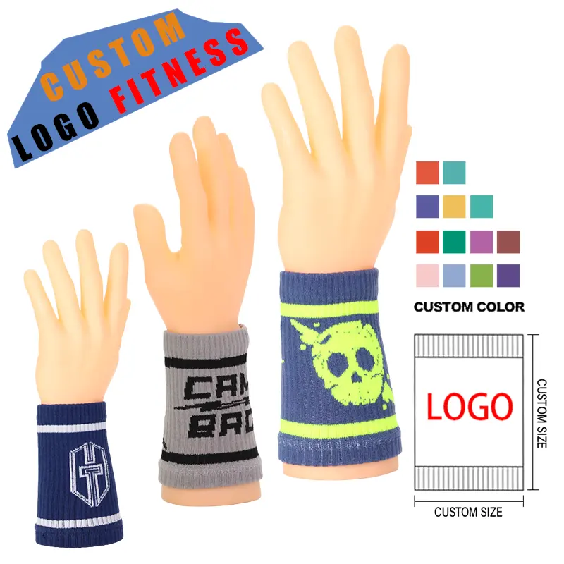 Custom Cross Fitness Armbänder mit Logo Sport Schweiß bänder keine minimale Handgelenks tütze Unterstützung Promotion