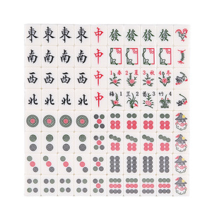 Juego de Mahjong para Tres Jugadores, 36 mm, 88 Piezas, con Cartas de Ancianos y Animales, Estilo Singapur Malasia - Product Image 1