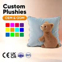 Coussin en peluche chat carré violet personnalisé OEM ODM, décoration d'intérieur, coussin en peluche, rembourrage en coton PP doux, unisexe pour enfants et adultes