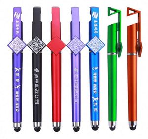 ปากกาพร้อมฐานตั้งแบบมัลติฟังก์ชั่น สกรีนโลโก้ตามสั่ง ขายส่ง พร้อมคิวอาร์โค้ด ผลิตจากพลาสติกทนทาน ของพรีเมี่ยมสำหรับโปรโมชั่น - Product Image 5