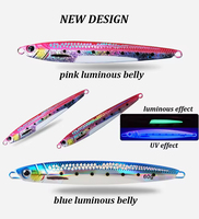 Leurre de pêche en métal 3D imprimé UV lumineux 40g/60g/80g/100g, imitation poisson, pour jigging à chute lente