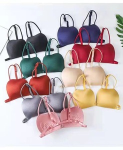 Soutien-gorge sexy pour femme, sans coutures, push-up, fermeture avant, tissé, respirant, écologique, antibactérien, bonnet 3/4, bretelles réglables - Product Image 3