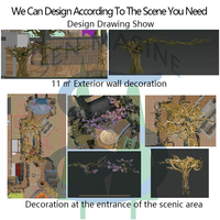 Sen Masine usine haute Simulation 4m grands faux arbres d'aménagement paysager personnalisé extérieur grandes plantes arbre d'algues artificielles