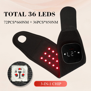 Inalámbrico infrarrojo terapia de luz roja vibración masaje muñequera almohadilla con vibración - Product Image 4