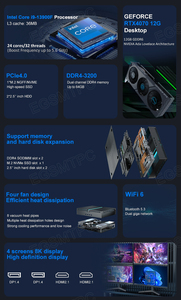 El más nuevo Mini <span class=keywords><strong>PC</strong></span> de 13. ª generación Core I9 I7 I5 Gamer RTX 4060TI/4070 8/12G GDDR5 Tarjeta gráfica discreta 4*4K Computadora de escritorio para juegos <span class=keywords><strong>PC</strong></span> - Product Image 5