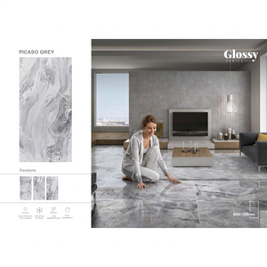 Moderno Blanco Mármol Pulido Porcelana Carreaux Sol 60x120 Mármol Cerámica Piso Azulejos Esmaltados Pisos Porcelanato Azulejos Vitrificados - Product Image 1
