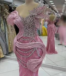 Vestido <span class=keywords><strong>de</strong></span> Novia Africano Personalizado 2025, Vestido <span class=keywords><strong>de</strong></span> Sirena con Cuentas <span class=keywords><strong>de</strong></span> Cristal Multicolores, Vestido <span class=keywords><strong>de</strong></span> <span class=keywords><strong>Fiesta</strong></span> Aso Ebi, Vestido <span class=keywords><strong>de</strong></span> Noche Brillante - Product Image 1