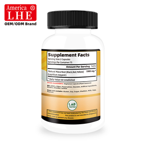 Shecome Maca Male Vitality Capsules Penis Enlargement Pills 1900mg Black Red Yellow Maca provide energy maca <b>supplement</b> for men - Product Image 6