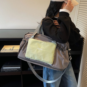 Sac de sport multifonctionnel pour les trajets quotidiens, avec rangements latéraux doubles, poches à cordon, compartiment à chaussures extensible au bas, pour hommes et femmes - Product Image 6