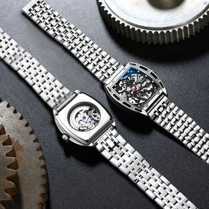 CHENXI 8845 in acciaio inox da <span class=keywords><strong>uomo</strong></span> orologio meccanico scheletro impermeabile luminoso da lavoro orologi completamente automatici orologio sportivo da <span class=keywords><strong>uomo</strong></span> - Product Image 6