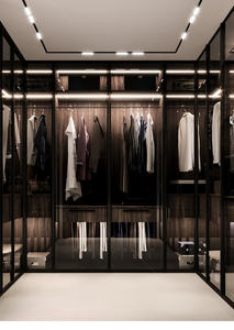 Support de tringle de penderie en alliage d'aluminium, moderne, minimaliste, de luxe, mural, détachable, pour placard suspendu, modèle GQK - Product Image 3