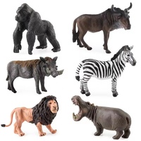 Vente en gros de statues de simulation en PVC massif figurines d'animaux miniatures figurines jouets animaux figurines