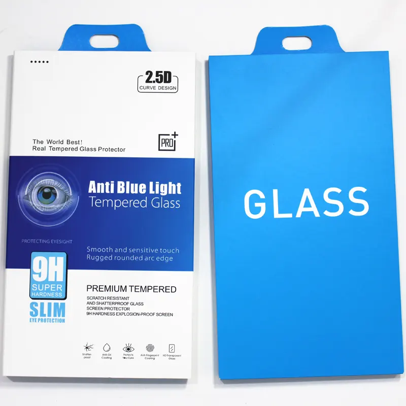 स्क्रीन ग्लास प्रो खुदरा पैकेजिंग, टेम्पर्ड ग्लास स्क्रीन रक्षक प्रदर्शन बॉक्स, टेम्पर्ड ग्लास कस्टम पैकेजिंग