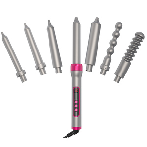 Ulelay Kit de Fer à Boucler 7-en-1 avec Barils en Céramique, Température Réglable, Outil de Coiffure et de Soin Personnel - Product Image 1