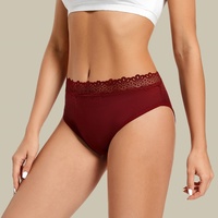 Culottes en dentelle réutilisables pour femmes, taille haute, respirantes, anti-fuites, en bambou, 4 couches, haute absorption, écologiques, vente en gros ODM