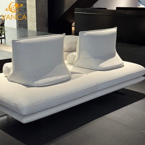Sofá pequeño de lujo simple moderno de estilo minimalista, sofá <span class=keywords><strong>blanco</strong></span> de lino para sala de estar - Product Image 6