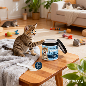 OEM ODM Door dierenartsen aanbevolen probiotica poeder Darmgezondheid Immuunversterker Spijsverteringsgezondheid Glanzende vacht ondersteuning Graanvrij Hoog eiwitgehalte - Product Image 2