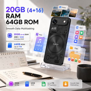 Teléfono Inteligente Invens Air 1 de 6.56 Pulgadas, 4+64 GB, Cámara Principal de 8 MP+16 MP, 5000 mAh, Doble SIM, Android 16, Desbloqueo Facial - Product Image 6