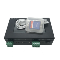 K-8000C contrôleur de couleur LED magique programmable DMX512/SPI contrôle polychrome 128 mo-32 go carte SD codage intégré à intensité variable