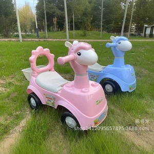Childrens Ride On Scooter 1-3 Years Old Four Wheel With Lights And Music Pink Blue Color Kids Toy - Product Image 1