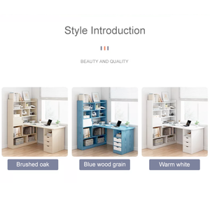 Bàn kim loại văn phòng Kid Tree xoay góc kệ sách trẻ em rắn gỗ hiện đại ẩn cửa tủ sách - Product Image 6