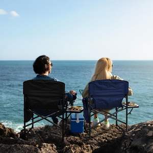 Sedia Pieghevole <span class=keywords><strong>da</strong></span> <span class=keywords><strong>Spiaggia</strong></span> per Esterni, Portatile, per Pesca e <span class=keywords><strong>Mare</strong></span>, Sedia a Sdraio in Metallo Pieghevole <span class=keywords><strong>da</strong></span> Campeggio e Trucco, Include Tavolino Laterale - Product Image 6