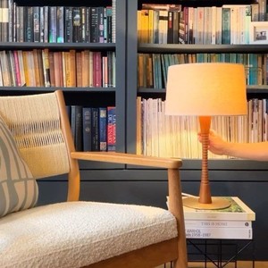 Retro Table <b>Lamp</b> Solid Wood E27 <b>LED</b> <b>Light</b> Source 220V Switch Control Bedroom Night <b>Light</b> Modern Simple Design - Product Image 5