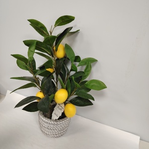 Mini Árbol de Limón Artificial <span class=keywords><strong>en</strong></span> <span class=keywords><strong>Maceta</strong></span> de Cerámica - Linda Planta Cítrica Artificial para Decoración del Hogar, Oficina y Escritorio, Idea de Regalo Perfecta - Product Image 4