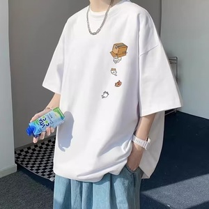 Nouvelle collection été : T-shirt homme tendance style japonais, col rond, manches courtes, en polyester durable, style Hong Kong, très prisé sur Instagram, polyvalent - Product Image 3