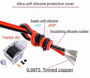 14awg 600V siêu mềm Silicone cách điện dây tự làm đóng hộp bị mắc kẹt đóng hộp đồng dẫn IP65 máy bay Motorsport công nghiệp - Product Image 2