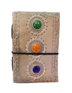 Venta al por mayor diario de cuero cuaderno único 3 piedra con cierre de correa 9x5 2021-diario - Product Image 1