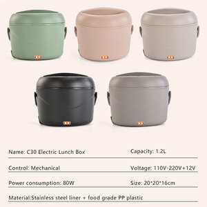 Lonchera Eléctrica Portátil Redonda de 1.2L, Calentador de Alimentos de Acero Inoxidable para Encimera, para Fiestas y Uso Doméstico - Product Image 6