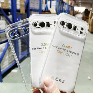 Coque de téléphone transparente en TPU de 2 mm pour Google <span class=keywords><strong>Pixel</strong></span> 9Pro XL 9 8pro 8A 8 7 6 5 4, protection antichoc transparente, pare-chocs - Product Image 3