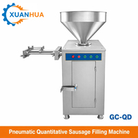 Machine à saucisses pneumatique quantitative en acier inoxydable XUANHUA GC-QD 500 kg/h avec connecteur automatique pour viande, porc et salami (usage commercial)