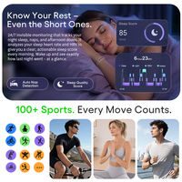 Pulsera Inteligente sin Pantalla LC116, Resistente al Agua 1ATM, Monitor de Frecuencia Cardíaca, Sueño y Salud, Rastreador Deportivo, Banda de Fitness Inteligente sin Pantalla