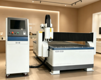 Machine de fraisage CNC pour bois, table de fraisage 4x8 pour MDF, acrylique, aluminium, pin, plastique, table à vide avec couteau oscillant CCD, OEM