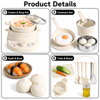 Set Dapur Mainan Anak-Anak, Peralatan Masak, Panci, Wajan, Peralatan Dapur Mini Plastik, Hadiah Natal Ulang Tahun untuk Anak Laki-laki dan Perempuan