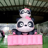 Panda gonflable personnalisé, panda gonflable chinois, dessin animé de panda pour la publicité