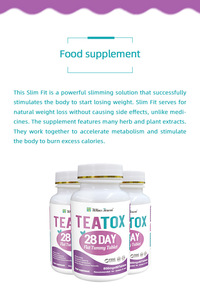 Pastillas desintoxicantes WinsTown OEM TEATOX de 28 días con extracto de plantas para quemar grasa, acelerar el metabolismo, suprimir el apetito y desintoxicar. - Product Image 6
