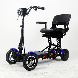 Trottinette électrique pliable à quatre roues, double moteur 250W, 3 vitesses réglables, véhicule léger <span class=keywords><strong>pour</strong></span> la mobilité, trottinette portable <span class=keywords><strong>pour</strong></span> adultes - Product Image 2