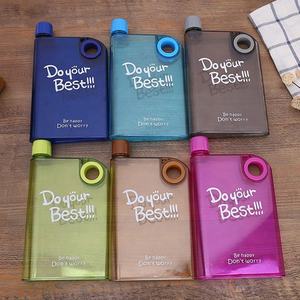 Logo personnalisé A5 bouteille d'eau plate pour cahier facile à transporter salle de sport pour bouteille d'eau avec fonction de consommation directe emballage externe personnalisé - Product Image 3