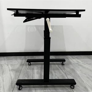 Bureau debout roulant réglable en hauteur, bureau de dessin inclinable, bureau assis-debout, table de dessin semi-élevable - Product Image 6